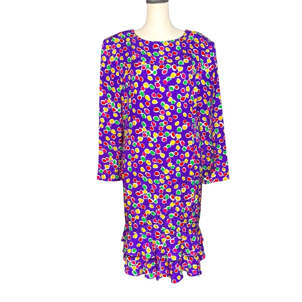 August Silk Colorful Print Dress